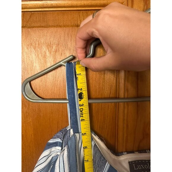 Luxology Womens Size 8 14x52 Cold-Shoulder Maxi Dress Striped Flowy Summer Dress - Picture 8 of 8